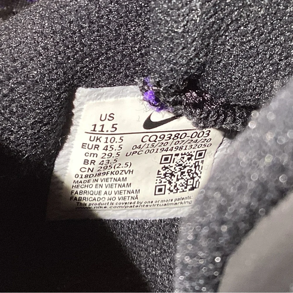 Nike Black and Purple Lebron Witness Basketball Shoes Size 11.5 - Picture 9 of 10